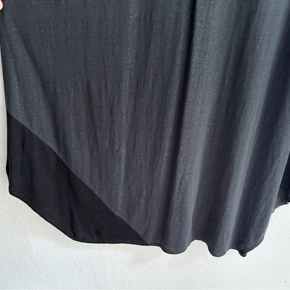 Eileen Fisher Sleeveless Organic Linen Asymmetrical Midi Dress Sz Large Black - Picture 4 of 6